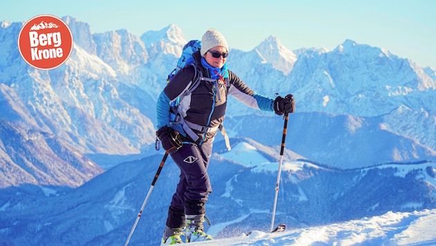 Was viele sicherlich nicht wissen: Gesundheitsreferentin Beate Prettner ist die Bergsteigerin in der Landesregierung und im Winter viel und oft mit Tourenskiern oder Schneeschuhen unterwegs. Denn die Villacherin hat sich in die Bergwelt verliebt, als sie als 13-Jährige erstmals am Mittagskogel stand. (Bild: Hannes Wallner)