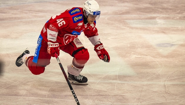 Johannes Bischofberger and the KAC want to win against Vorarlberg. (Bild: GEPA pictures)