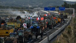 Bauernprotest auf dem Weg zur spanisch-französischen Grenze (Bild: AFP)