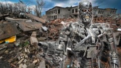 Vollständig autonome Kampfroboter, wie etwa aus der Terminator-Filmreihe, gibt es in dieser Form zwar noch nicht. Der Science Fiction ist eine Entwicklung in ebendiese Richtung aber keineswegs mehr zuzuordnen. (Bild: picturedesk.com/AFP Krone KREATIV,)