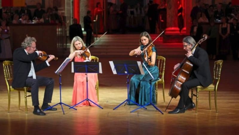 Musikalische Einlage aus dem Burgenland: Das Haydn Quartett. (Bild: Starpix/ Alexander TUMA)