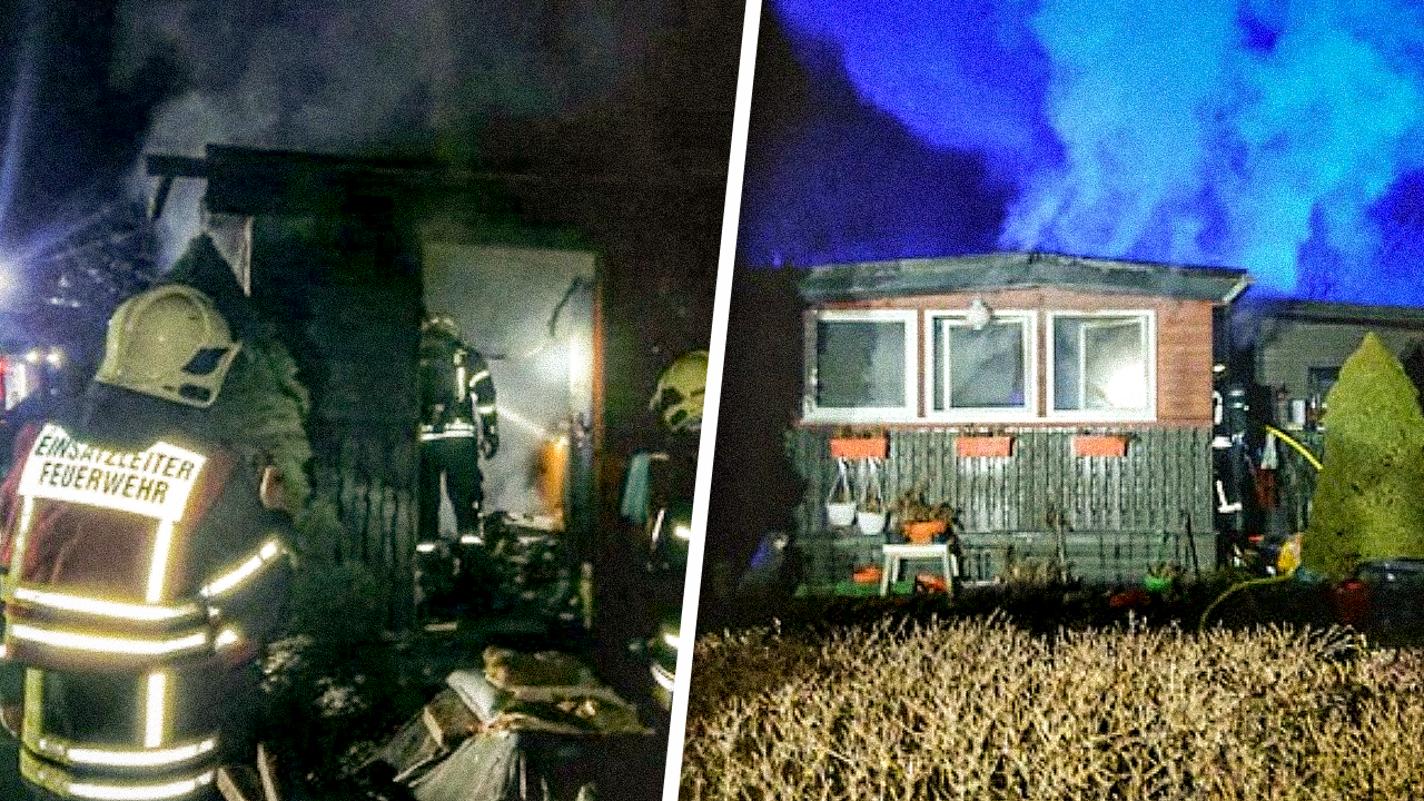 Sonntagabend brannte das Mobilheim einer 77-Jährigen lichterloh. (Bild: BFKDO Lilienfeld, Krone KREATIV)