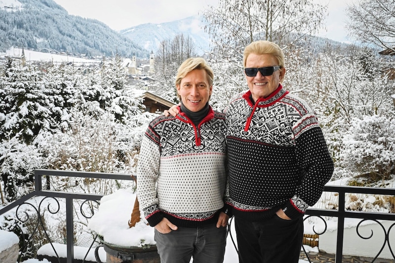 Leben gemeinsam in Heinos Haus in Kitzbühel: Manager und Intimus Helmut Werner und der beliebte Künstler. (Bild: Markus Wenzel)