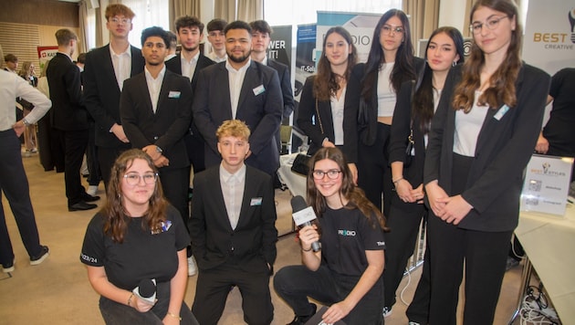 Die Schüler der HLP Oberwart stellten ihr Radio vor. (Bild: Charlotte Titz)