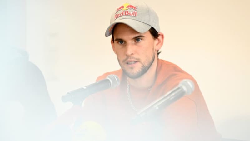 Dominic Thiem bei einer Pressekonferenz in Schörfling am Dienstag (Bild: APA/BARBARA GINDL)