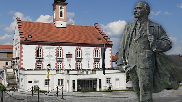 Kaufinteressenten könnten die riesige Lenin-Skulptur in Waidhofen an der Thaya besichtigen. (Bild: Privat P. Huber Krone KREATIV,)