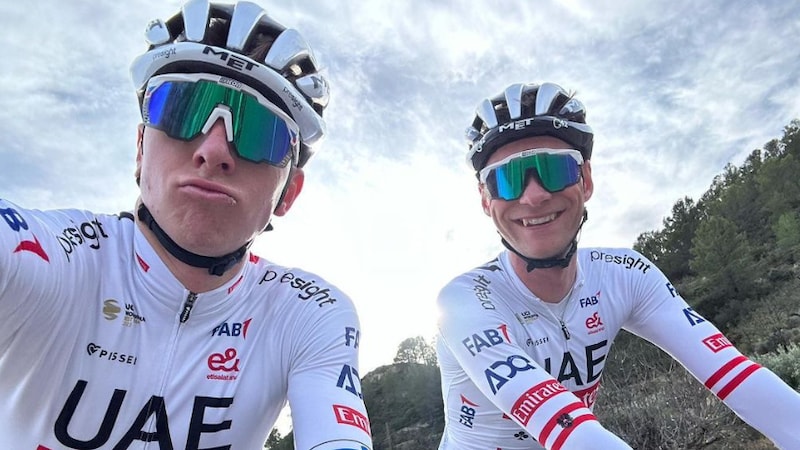 Tadej Pogacar and Felix Großschartner (Bild: zVg)
