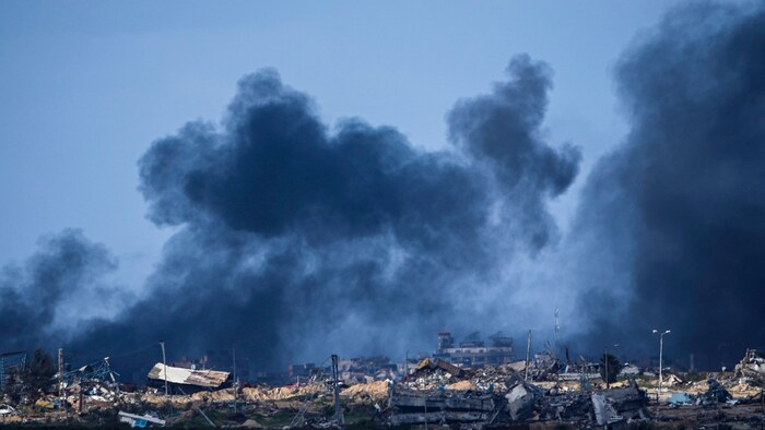 Ein israelischer Bombenangriff auf den Gazastreifen.