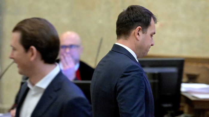 Gönnten einander während des ersten Prozesses in der Causa Kurz kaum einen Blick: Ex-Kanzler Kurz und Thomas Schmid.
