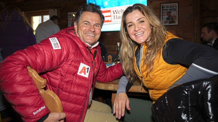 Ski Austria-Alpin-Chef Herbert Mandl und Musikerin Lizz Görgl.