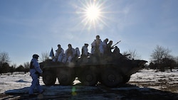 Soldatentraining in der Nähe der ukrainischen Großstadt Schytomyr (Bild: AFP)