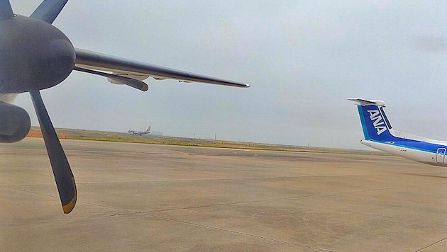 Zwei ANA-Flugzeuge kollidierten am internationalen Flughafen Osaka-Itami. (Bild: Screenshot/Twitter.com/FL360aero)