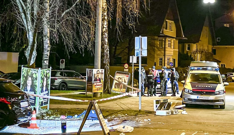 The crime scene in Schießstattstraße (Bild: Markus Tschepp/Tschepp Markus)