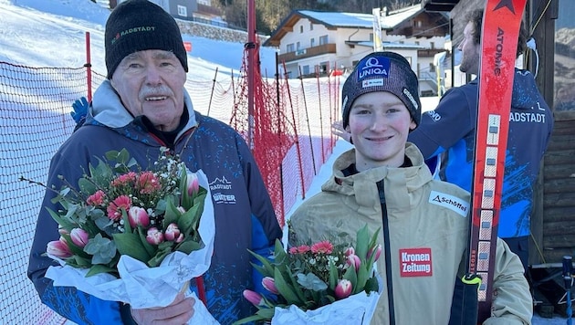 German Bauregger mit dem Radstädter Ski-Talent Florian Neumayer. (Bild: SC Radstadt)