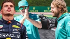 Max Verstappen, Fernando Alonso und Sebastian Vettel (von li.  nach re.) stehen aktuell im Fokus.  (Bild: GEPA pictures)