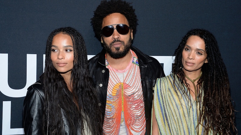 Lenny Kravitz 2016 mit Tochter Zoe Kravitz und Ex-Ehefrau Lisa Bonet am Red Carpet (Bild: APA/Kevork Djansezian/Getty Images/AFP )