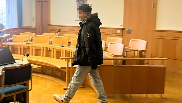 The accused 19-year-old pleads "not guilty" to abuse in Vienna Landl. (Bild: zVg, Krone KREATIV)