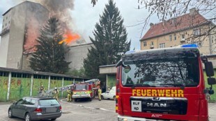 Einer der größten Einsätze der Berufsfeuerwehr in jüngster Zeit: der Brand der Rösselmühle vor einem Jahr  (Bild: Christian Jauschowetz, Krone KREATIV)