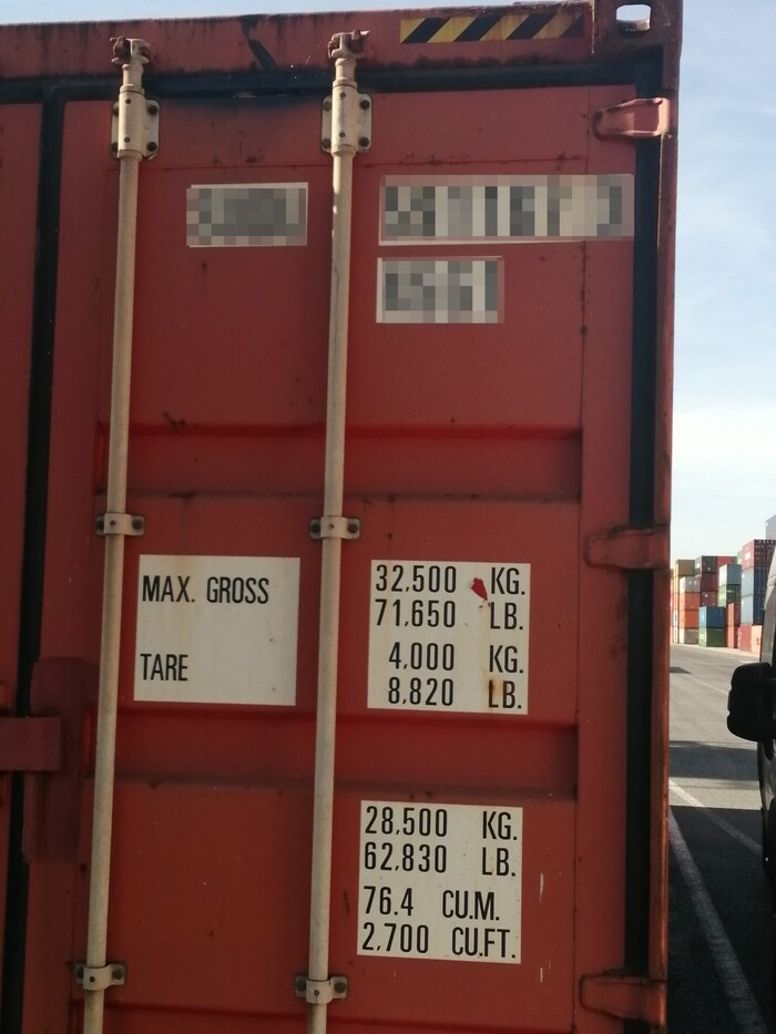 The waste was transported in several shipping containers.