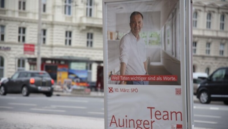 Wahlplakat Team Auinger. (Bild: Tröster Andreas)