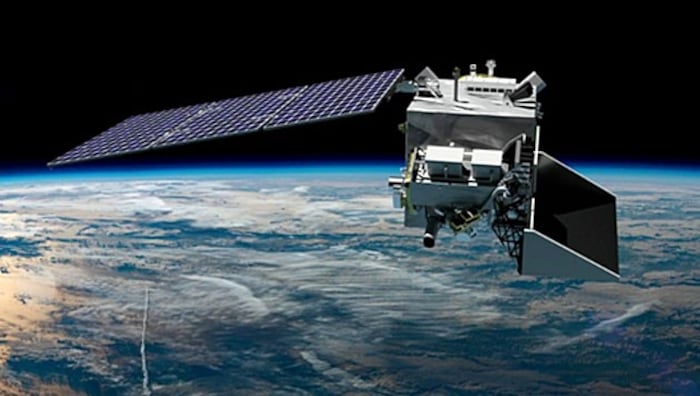 Der neue NASA-Klimasatellit PACE (das Bild zeigt eine künstlerische Darstellung) soll den Zustand der Meere und die Qualität der Luft unter die Lupe nehmen.