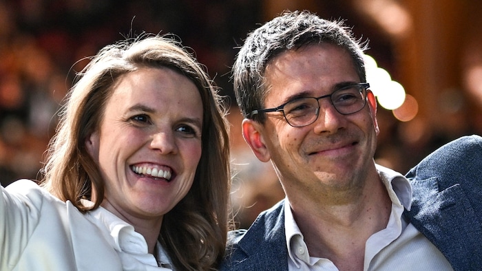 From the left: Terry Reintke and Bas Eickhout are running as a duo for the European Greens.