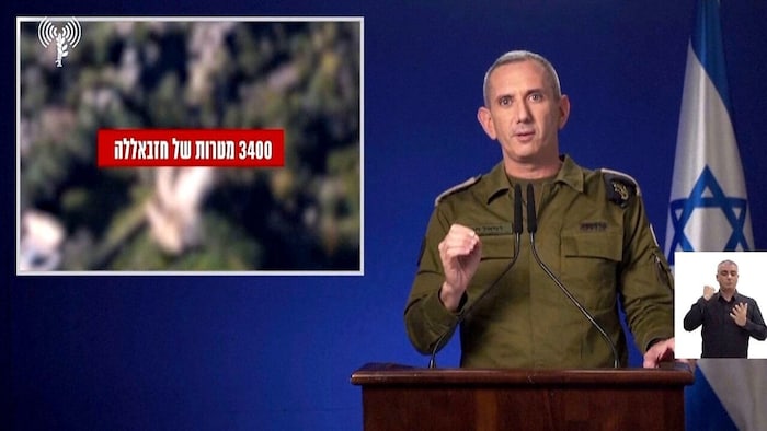 Armeesprecher Daniel Hagari erklärte am Samstag, Israel sei im Fall einer Provokation durch die ...
