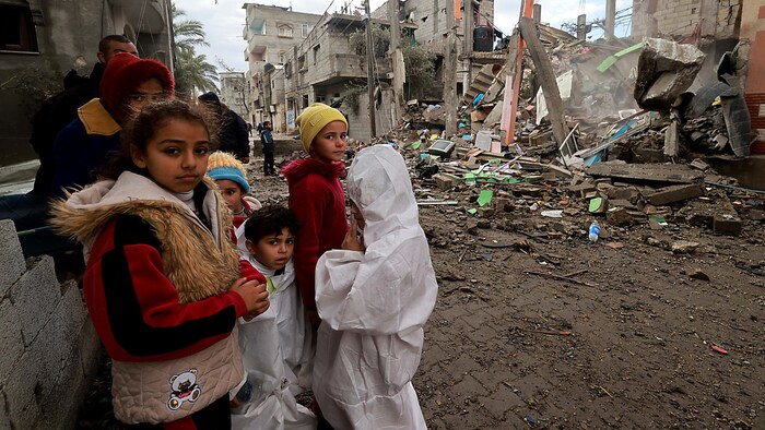 Kinder im zerstörten Gazastreifen