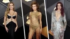 Heidi Klum, Miley Cyrus und Dua Lipa zogen bei den Grammy Awards alle Blicke auf sich. (Bild: APA/Jordan Strauss/Invision/AP, APA/Getty Images via AFP/GETTY IMAGES/Matt Winkelmeyer, Krone KREATIV)