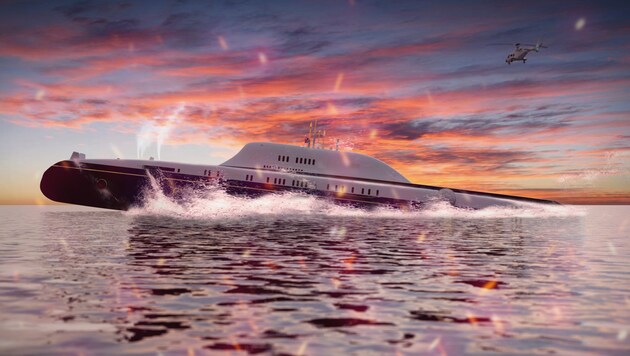 Designová společnost Migaloo se sídlem ve Štýrském Hradci vytvořila hračku pro superbohaté - směs luxusní jachty a ponorky. (Bild: Migaloo)