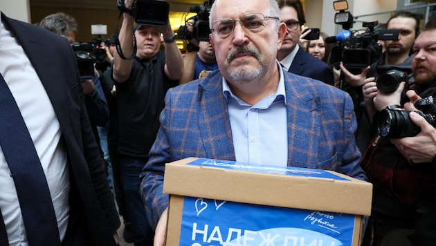 Boris Nadeschdin hat im Eiltempo mehr als 100.000 Unterschriften gesammelt. (Bild: AFP )