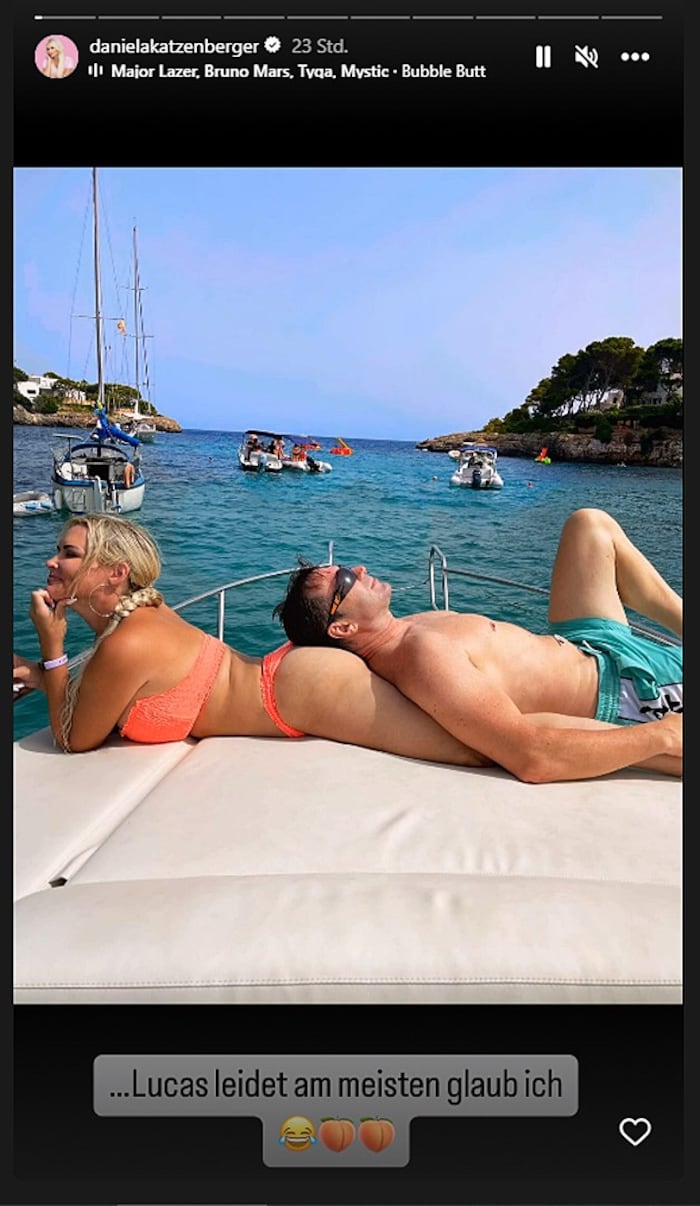 Daniela Katzenberger denkt, am meisten leidet ihr Ehemann Lucas Cordalis unter ihrem kleineren ...