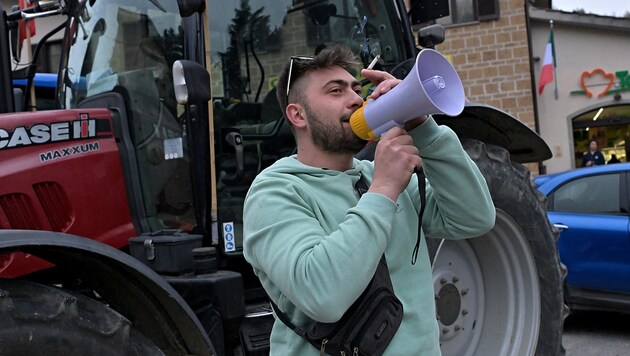 Italy's farmers are also hoping that their voice will be heard. They have similar demands to farmers in other European countries who are also revolting. (Bild: APA/AFP/Andreas SOLARO)