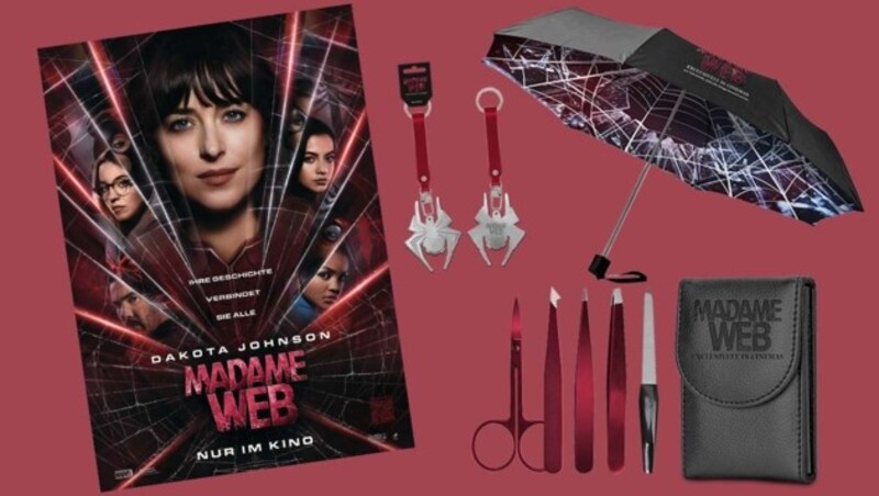 Zum Kinostart von „Madame Web“ am 14.02. gibt es Fan-Packages zu gewinnen! (Bild: Sony Pictures Deutschland GmbH, Krone KREATIV)