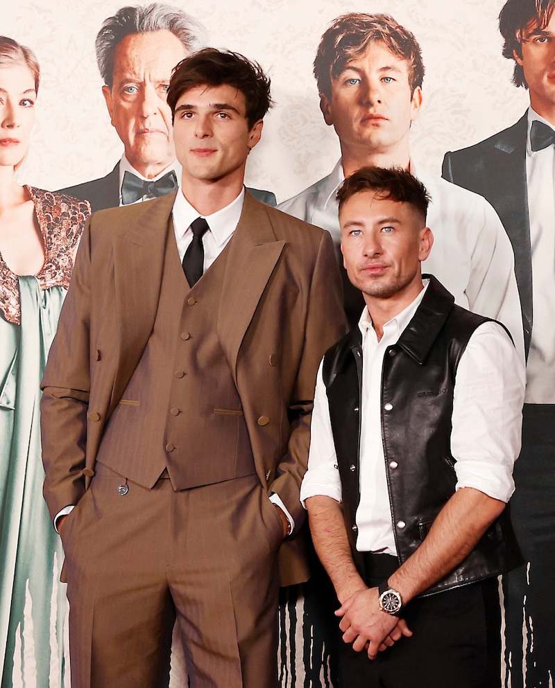 Jacob Elordi mit „Saltburn“-Co-Star Barry Keoghan. (Bild: APA/AFP/Michael Tran)