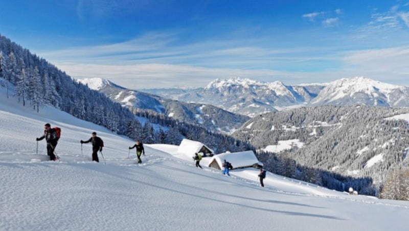 Viele Mitglieder des ÖAV sind auch im Winter in den Bergen unterwegs. (Bild: Alpenverein/H. Raffalt)