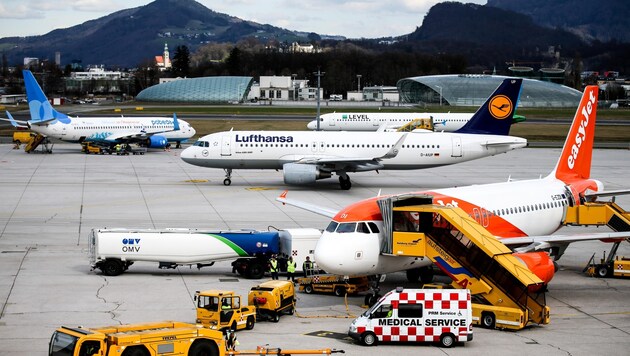 Am Mittwoch kommt es zu Einschränkungen am Flughafen Salzburg (Bild: Tröster Andreas)