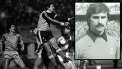 Miguel Ángel González Suárez im Jahr 1981 als Real-Goalie in einem UEFA-Cup-Spiel gegen Rapid Wien (Bild: Votava / brandstaetter images / picturedesk.com; facebook.com/RealMadrid)