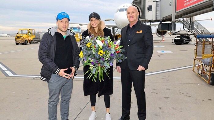 Sie sind da: Oliver Pocher mit seiner Ex-Frau Sandy Meyer-Wölden.