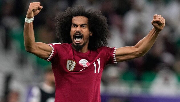Katars Akram Afif (Bild: Associated Press)