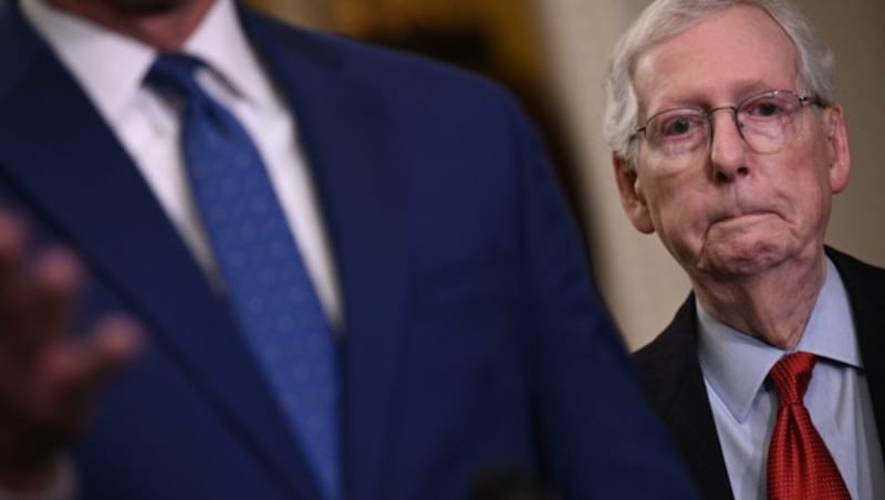 Mitch McConnell, der republikanische Minderheitsführer im Senat, knickte auf den letzten Metern ein. (Bild: AFP)