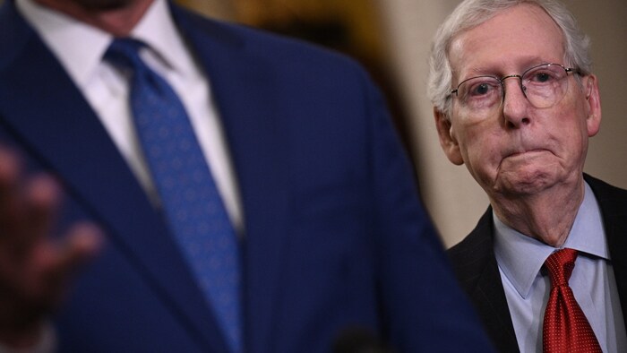 Mitch McConnell, the Republican minority leader in the Senate, buckled on the last few meters.