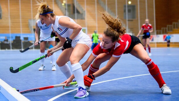 Für die rot-weiß-roten Frauen geht es unter anderem um das WM-Ticket für 2025 ... (Bild: Facebook.com/Österreichischer Hockeyverband - ÖHV)