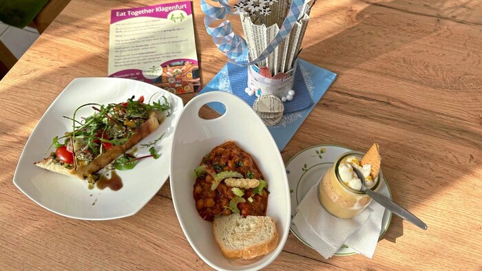 Focaccia, Eintopf und Lemoncurd (von li. nach re.) begeisterten die hungrigen Besucher.