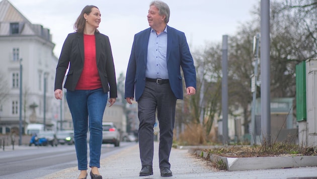 Christina Mühlböck-Oppolzer und ihr Vater Mario, der ihr Vorgänger war. (Bild: Horst Einöder/Flashpictures)