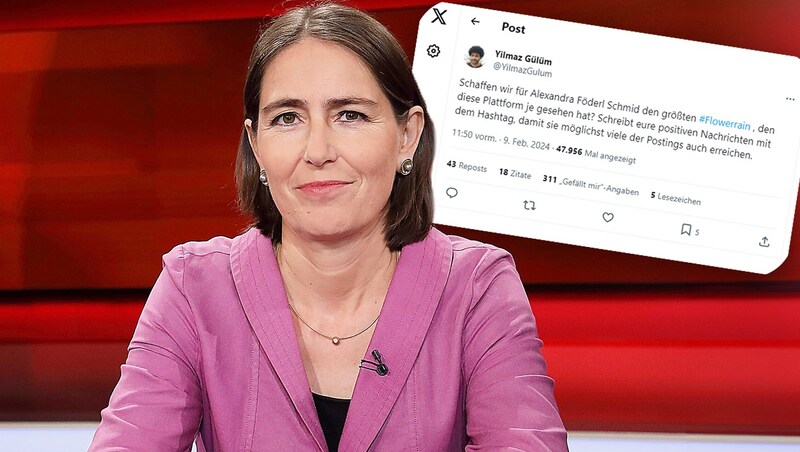 Journalistin Alexandra Föderl-Schmid wurde am Freitag lebend gefunden. Die Erleichterung ist groß. (Bild: Eventpress Roland / dpa Picture Alliance / picturedesk.com, twitter.com/YilmazGulum, Krone KREATIV)