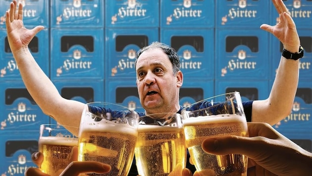 Prost! Micheu stellt 100 Liter Bier in Aussicht. (Bild: EBV)