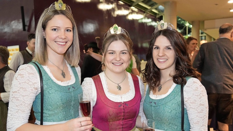 Die Weinhoheiten am Bauernbundball (Bild: Sepp Pail)