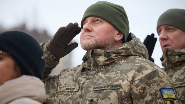 Salushnyi was accorded hero status among the civilian population. (Bild: AFP/picturedesk.com)