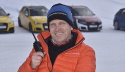 Reini Sampl an seiner Trainingsstrecke in Muhr